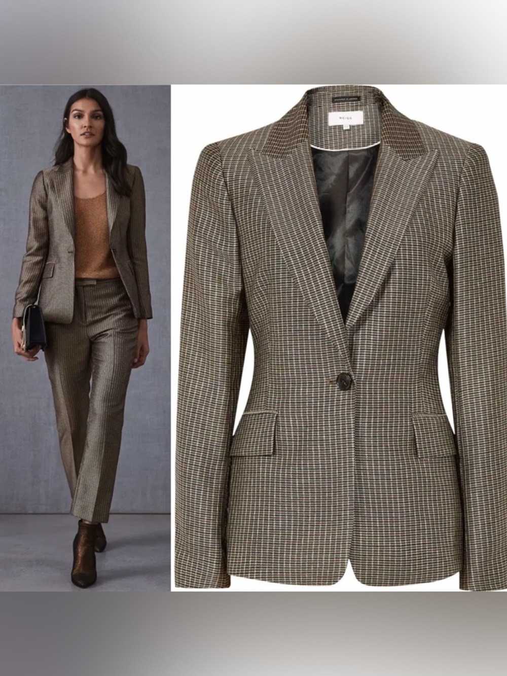 Reiss Zen Jacket Foulard Pattern Blazer Size US 0 $475